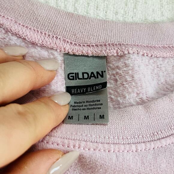 MAMA Crewneck Medium Mom Pull Over Top in Light Pink / Lavender Gildan - Picture 2 of 7